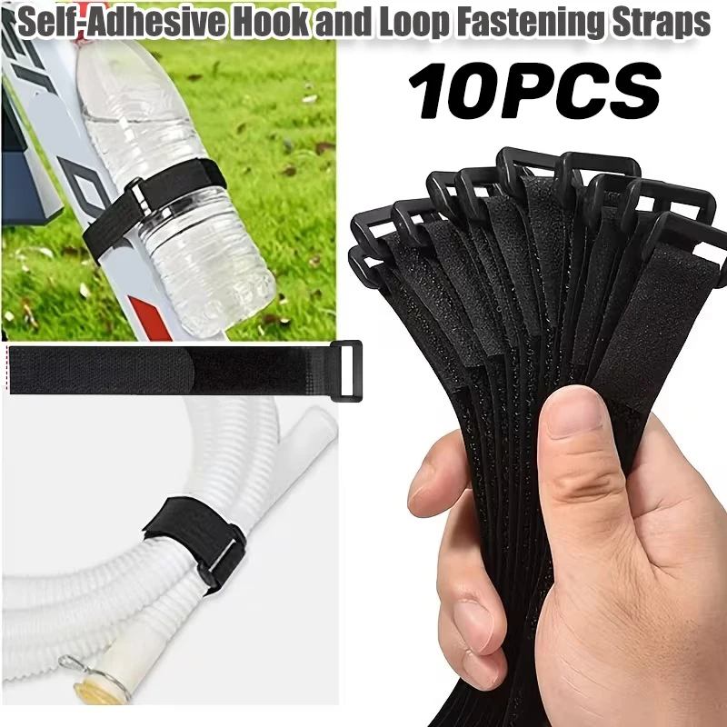 Versatile Self-Adhesive Hook and Loop Straps for Cable Management and Home Organization