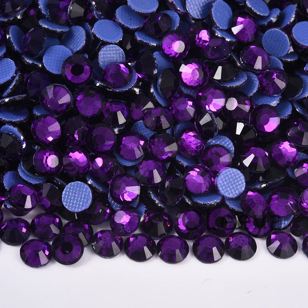 Oleeya Glitter Hotfix Rhinestones - 1440pcs Crystal Pack for DIY Nail Art Accessories