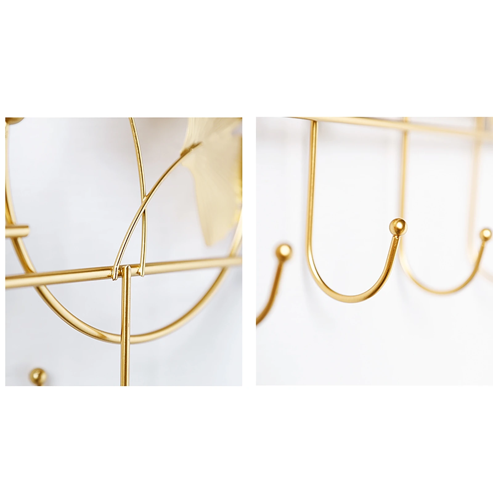 Wrought Iron Hook Wall Mounted Key Storage Holder Entry Porch Decoration Wall Hook Coat Hat Scarf Hanging Hook Leaf Home Decor 5