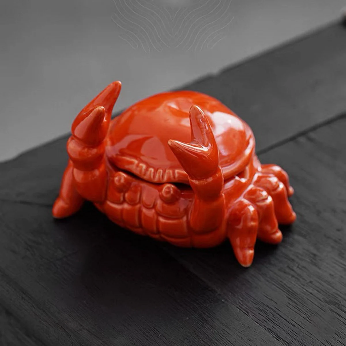 Ceramic Ashtray 1pc Crab Ceramic Ashtray Small Tea Pet Office Home Living Room With Cover Fly Ash Cute Decoration