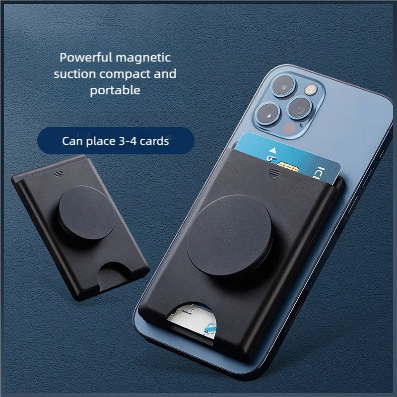 Portafoglio Magnetico 2 In 1 Pc Standfor Iphone15 Pro Max Porta Carte Macsafe Portafoglio Per Carte Clip Stick On Sleeve Back Per Portafoglio Magsafe