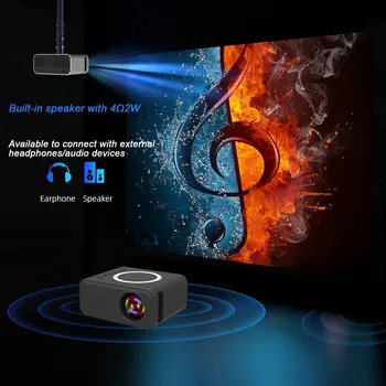 YT300 Mobile Video Projector Kids Home Support 1080P Theater Media Player Wired Wireless Same Screen Projector YT200 Upgrade - Image 6