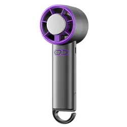 Compact USB Fast Charging Silent Mini Fan for Personal Cooling and Travel Outdoors (Purple)
