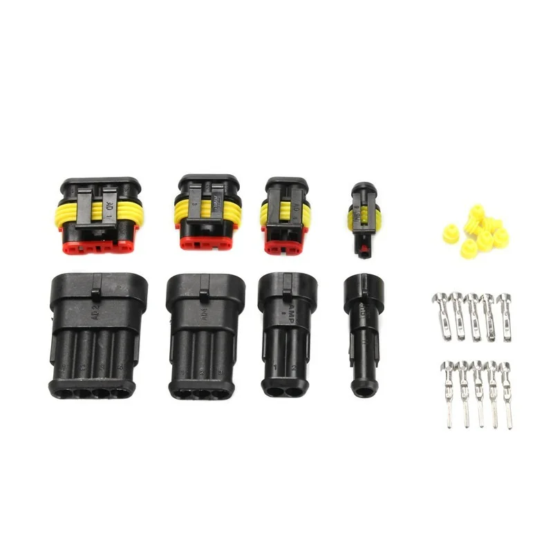 Electrical Wire Connectors Kit 15 Kits Super Seal Waterproof Electrical Connectors - 2, 3 & 4 Pin Car Wire Plugs Wire Connector Kit - Foto 11