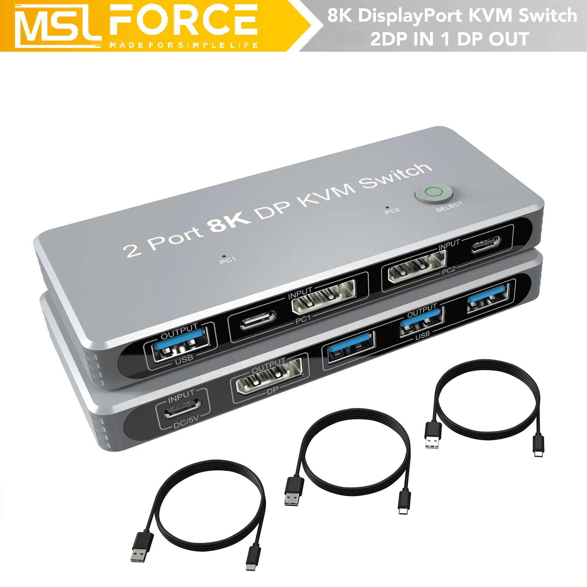 Kvm Switch Displayport Dual Monitor 144hz Kvm Switch Displayport 4k