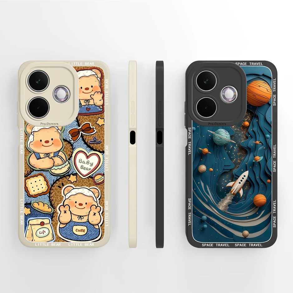 Artistic Oil Painting Flower Silicone Soft Protective Phone Case