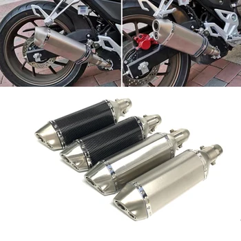 51mm Modified Motorcycle Exhaust Muffler Steel Dual Muffler 370mm AK Exhaust For Honda CBF190TR CB190R CB190F MSX125 Escape Moto