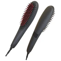 Second Generation OEM Private Label 2 in 1 Electric Fast Hair Brush Straightener Comb 1