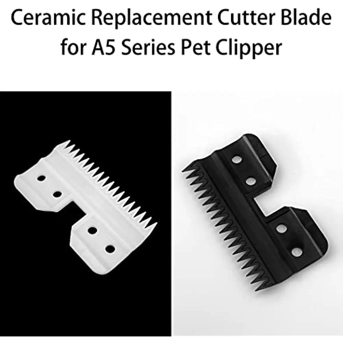 Dog Clipper Blades 2pcs 18 Teeth Clipper Blades Fast Feed Ceramic Blade Pet Dog Grooming Replacement Blades Andis Ceramic Parts