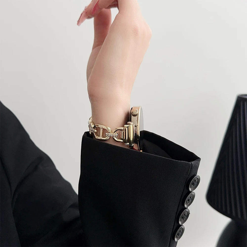Luxury Stainless Steel Watch Band - Women's Strap, 18-22mm Adjustable Width