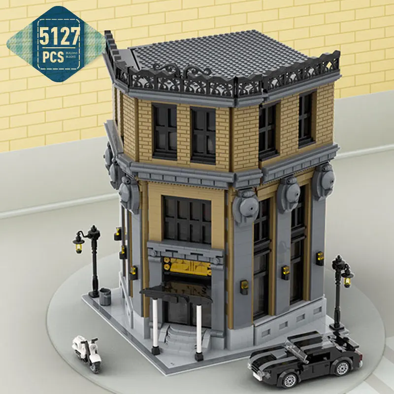 

MOC Architecture Johned Wicked Continental Hotel Model Building Blocks City MOC-140223 Street View House Bricks Toy Kid Gifts