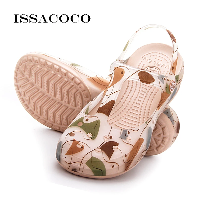 Zapatos de gelatina para mujer, para sandalias cuña, Zuecos Sanitarios, pezuña zapatos Sabot, tendencia 2022| | - AliExpress