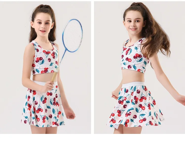 Girls Tennis Skirts Set with Sleeveless Tank Top and Skorts 18 S94ffd97e0e314ccf83d35df09f9bf05cS