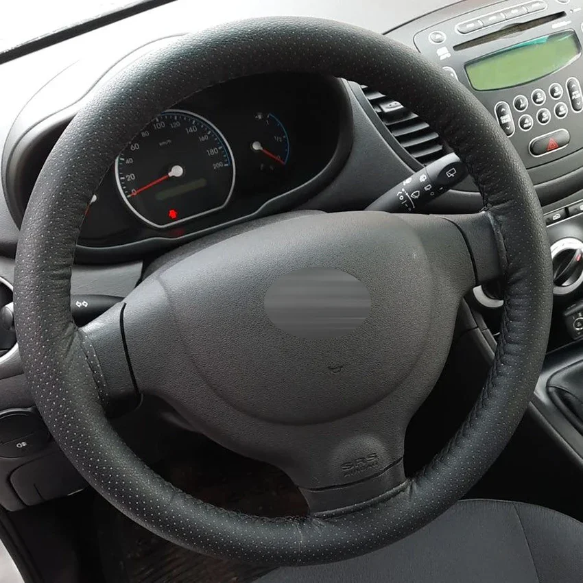 Car Steering Wheel Braid Cover 38cm Texture Soft PU Artificial Leather Car Covers With Needles And Thread Auto Accessories steering wheel cover