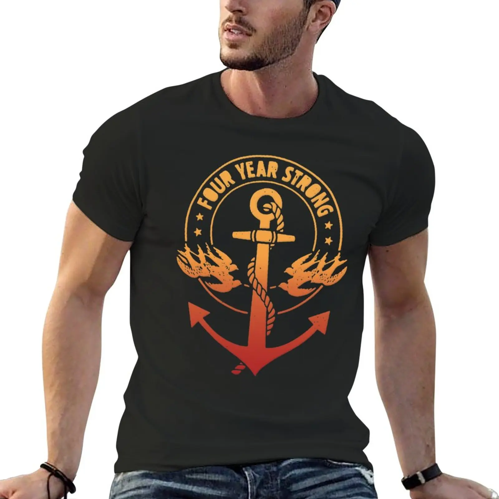 

Four Year Strong Essential T-Shirt anime graphics plain t shirts men