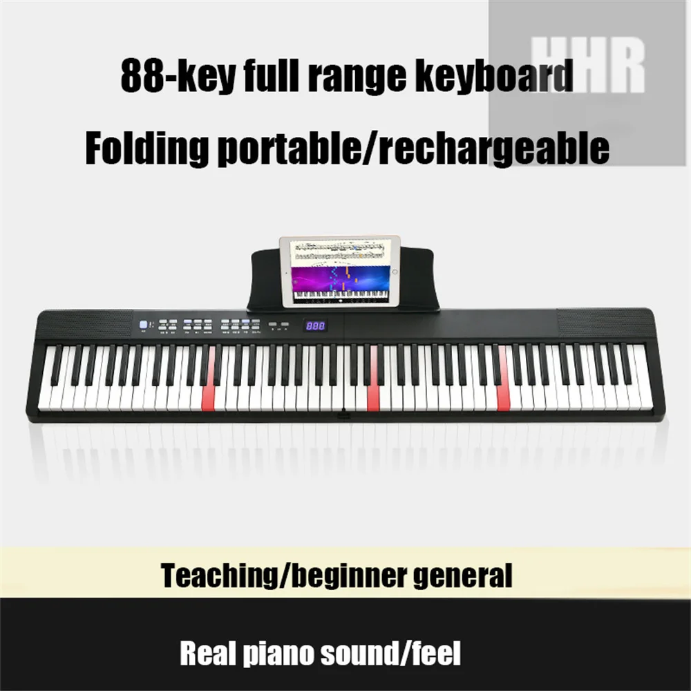 Foldable Electronic Musical Piano 88 Keys Midi Controller Synthesizer Digital Organ Instruments Keyboard