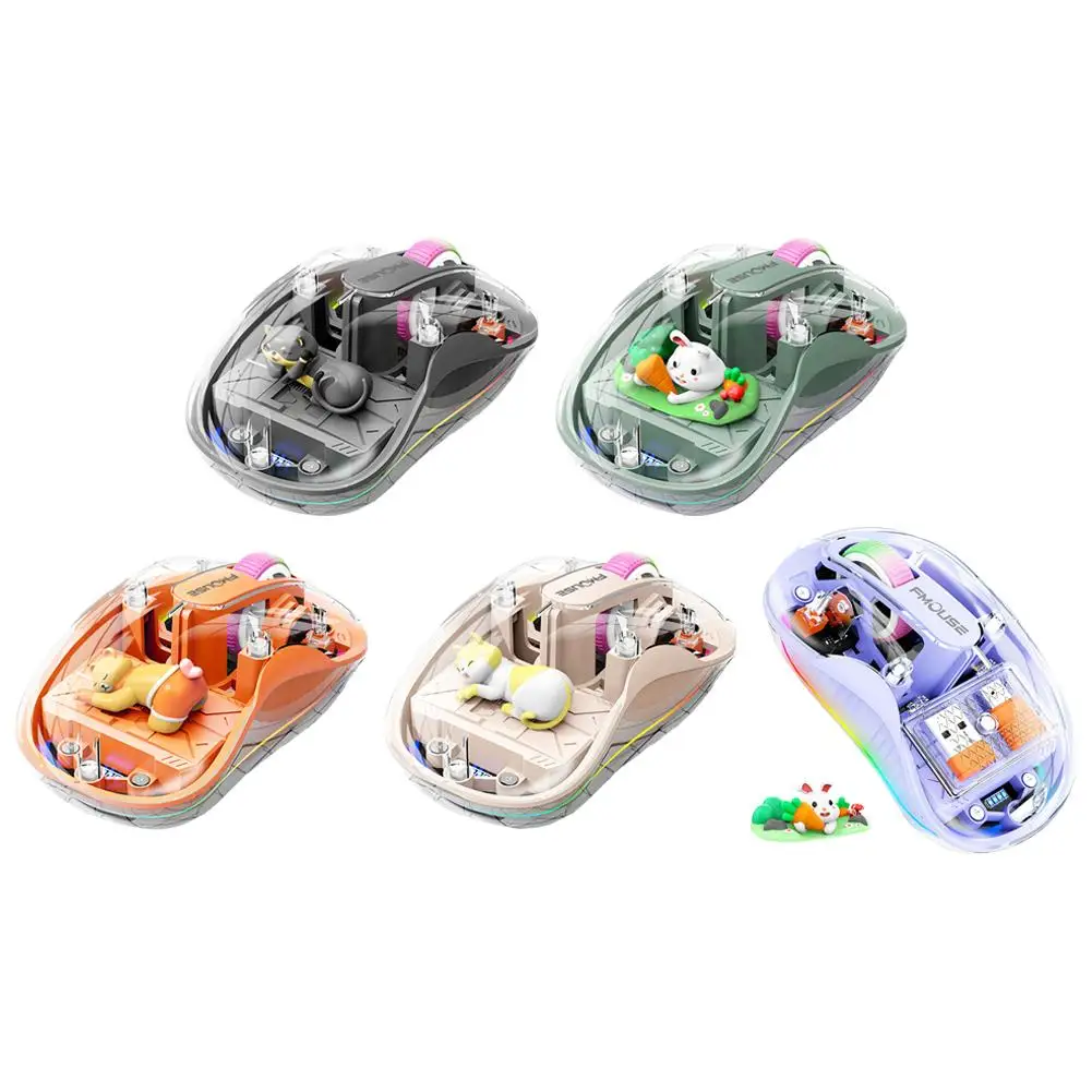 Wireless Rechargeable Mouse with Power Display for Laptop and Tablet