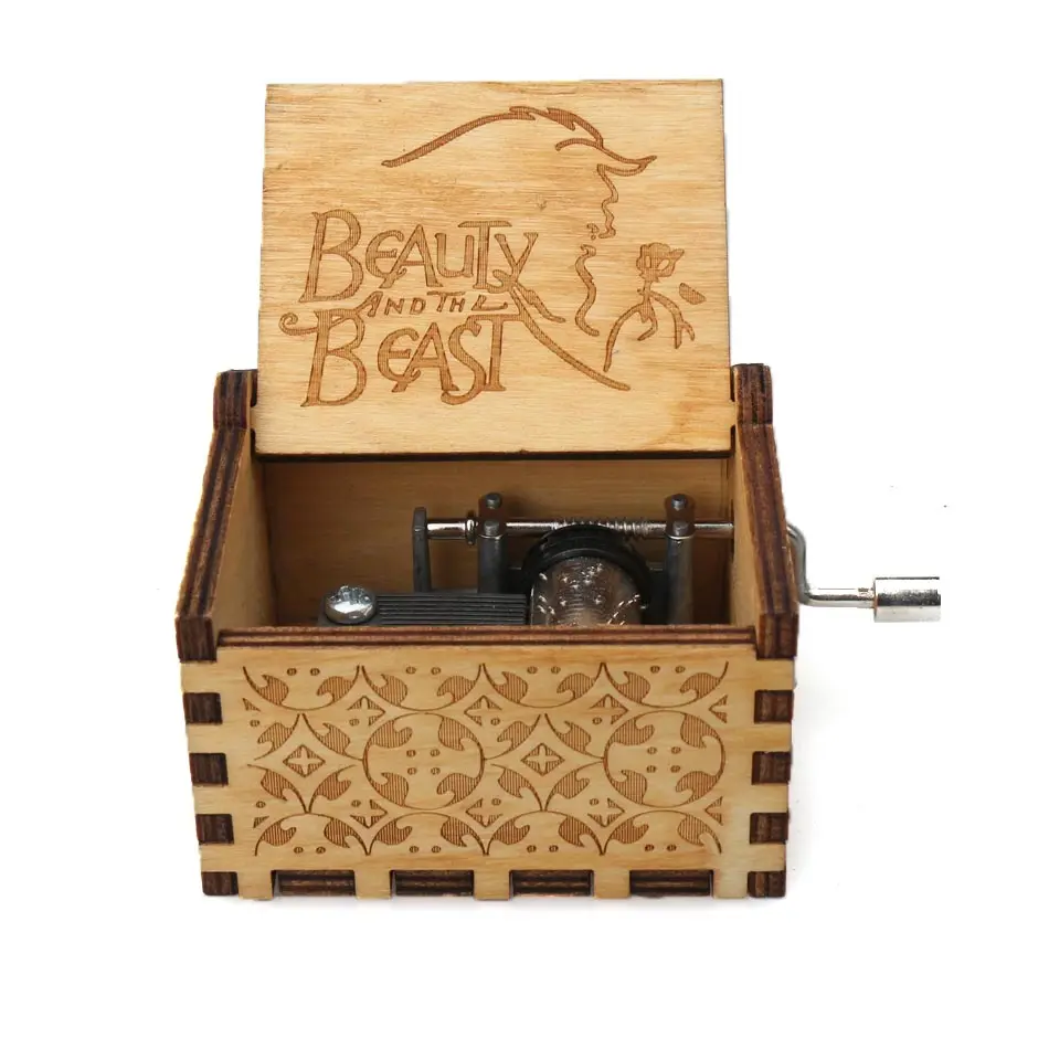 Different styles Wooden Hand Cranked Music Box Jurassic Can't Help Falling in Love Valentine's Day to Christmas Birthday Gift 3