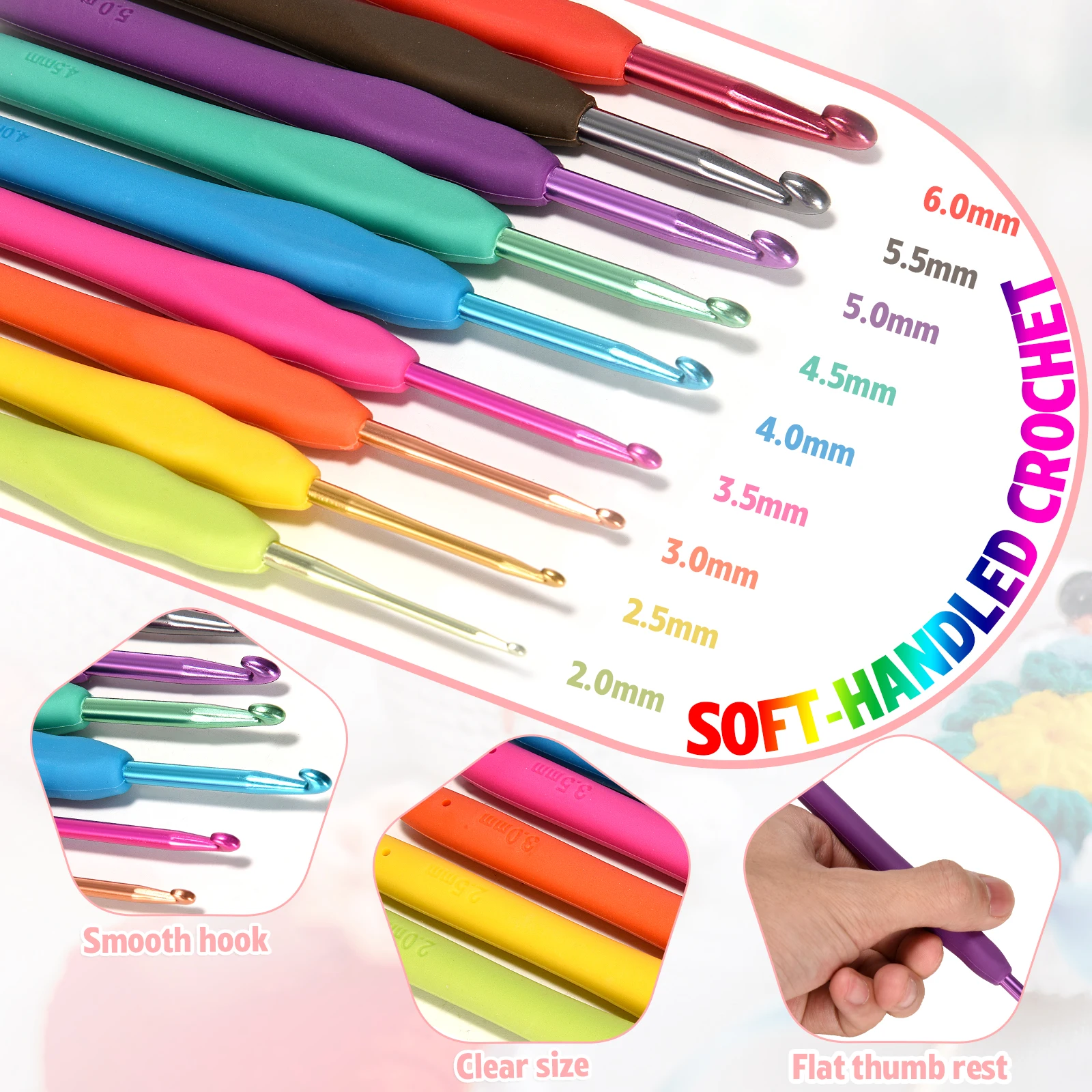 59PCs Crochet Kit for Beginners Adults Crochet Kits Include Yarn Ergonomic  Crochet Hooks for Beginners Kids - AliExpress