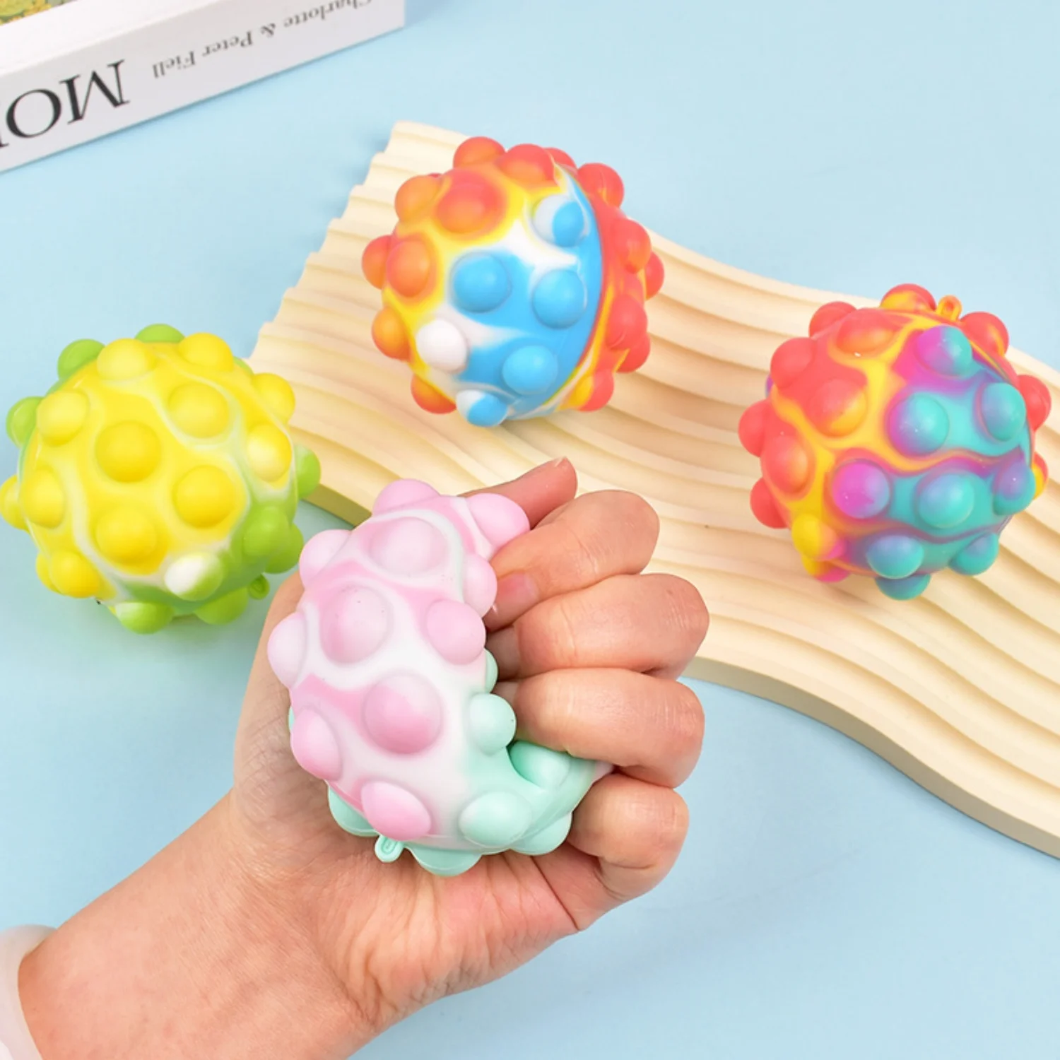 Push Pop Bubble Sensory Fidget Stress Ball For Anxiety Relief_voghion.com