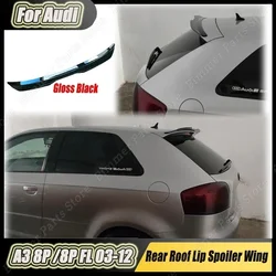 Gloss Black ABS Maxton Style Rear Spoiler Wing Lip Body Kit For Audi A3 8P 8P FL 2003-2012 Hatchback Rear Wing Car Tuning
