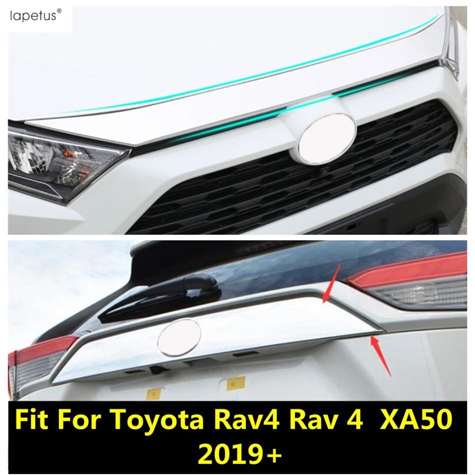

Car Front Hood Engine Strip / Rear Door Trunk Tail Gate Strip Decoration Cover Trim Accessories For TOYOTA RAV4 XA50 2019 - 2022
