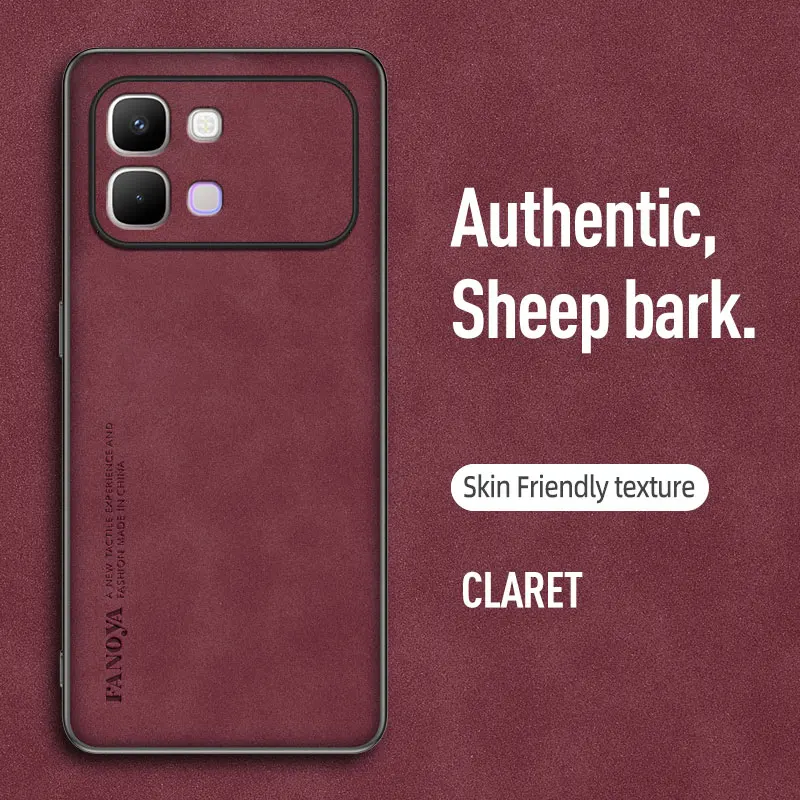 Premium PU Leather Anti-Drop Protective Case in Sheepskin Texture