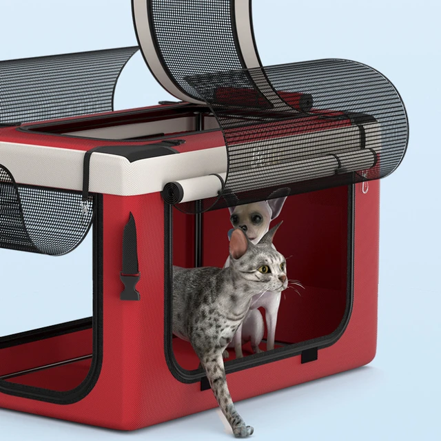 Poussette pour chien pliante, grand sac de transport de voyage créatif – Image 3