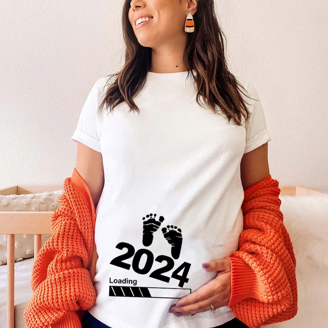 Pregnancy Announcement Shirts 2024 Mom Baby Boy And Girl Loading T