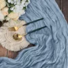 10PCS Gauze Table Runner Wedding Semi-Sheer Vintage Cheesecloth Dining Party Christmas Banquet Arches Cake Wholesale Table Decor 3