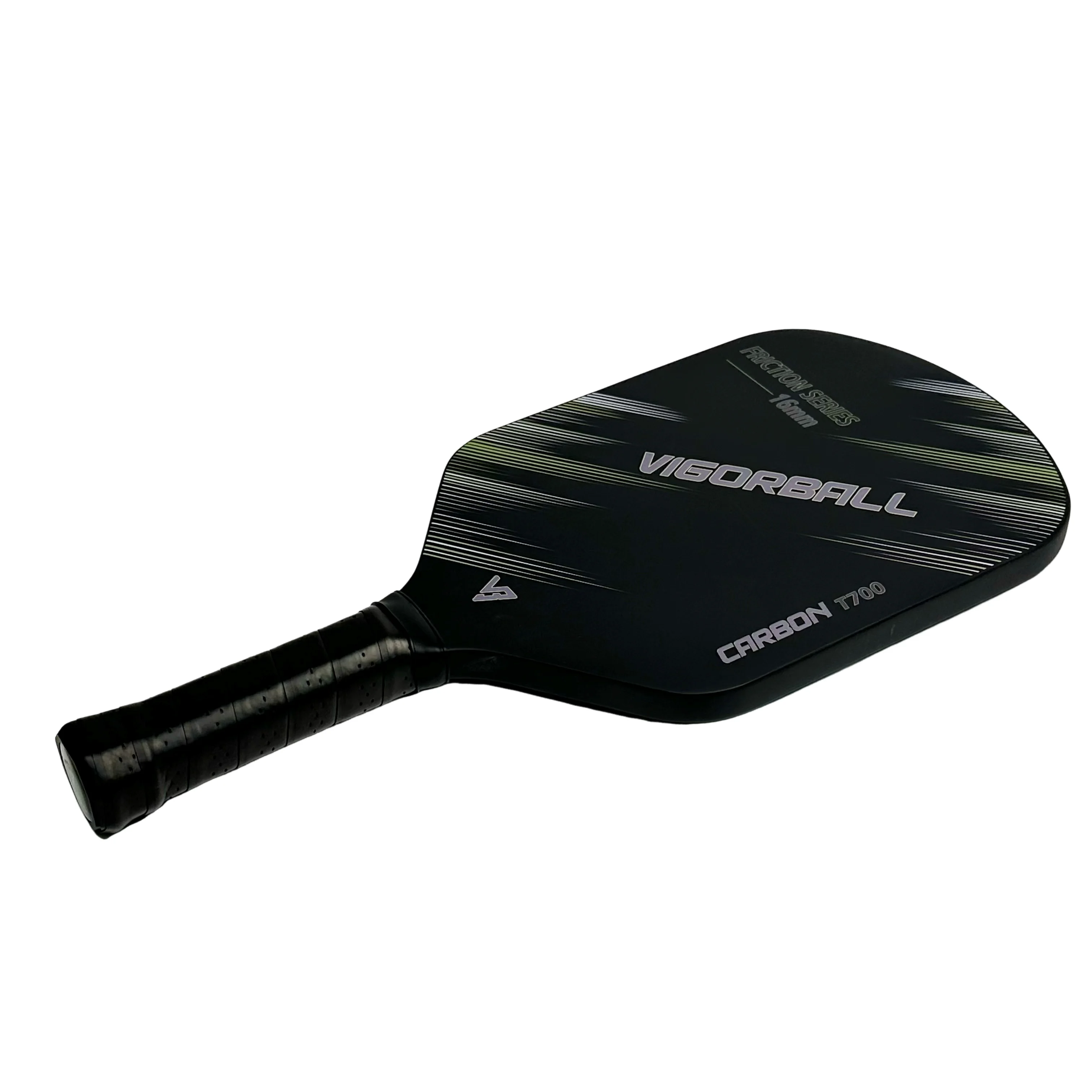 Carbon Fiber Pickleball Paddle, Thermoformed, Uni-body Construction, Aero Dura-Edge, Polymer Power Core, Edgeless Shape, T700