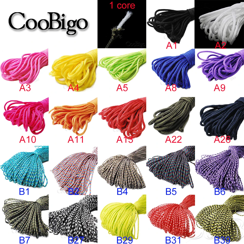 10ft Versatile 2mm Paracord for DIY Jewelry and Outdoor Crafts