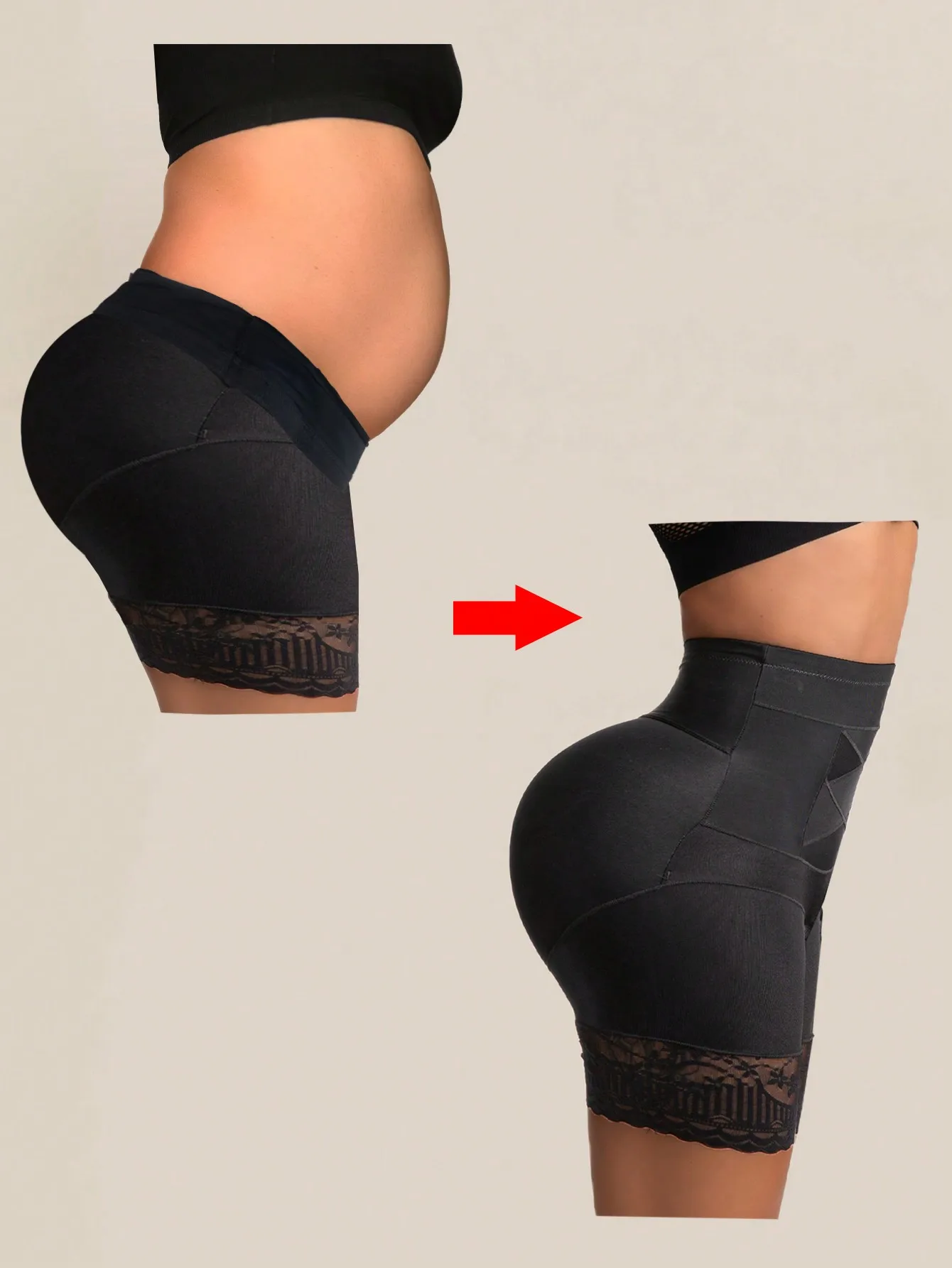 1 pièce Culotte gainante sans couture taille haute, effet amincissant et de contrôle du ventre, gaine sculptante 1