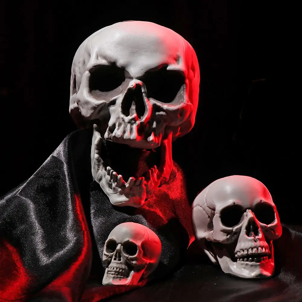 1 Stück hochwertige Schädel kopf alle Größe menschliches Skelett Halloween-Stil Foto Requisiten hängen schreckliche Home Party Dekor Spiel zubehör – Detail 12