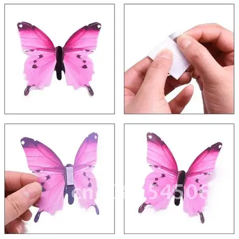 

12pcs Wall Stickers Butterflies Luminous 3D Glow In The Dark PVC Sticker for Home Decor Kids Bedroom Art Decals