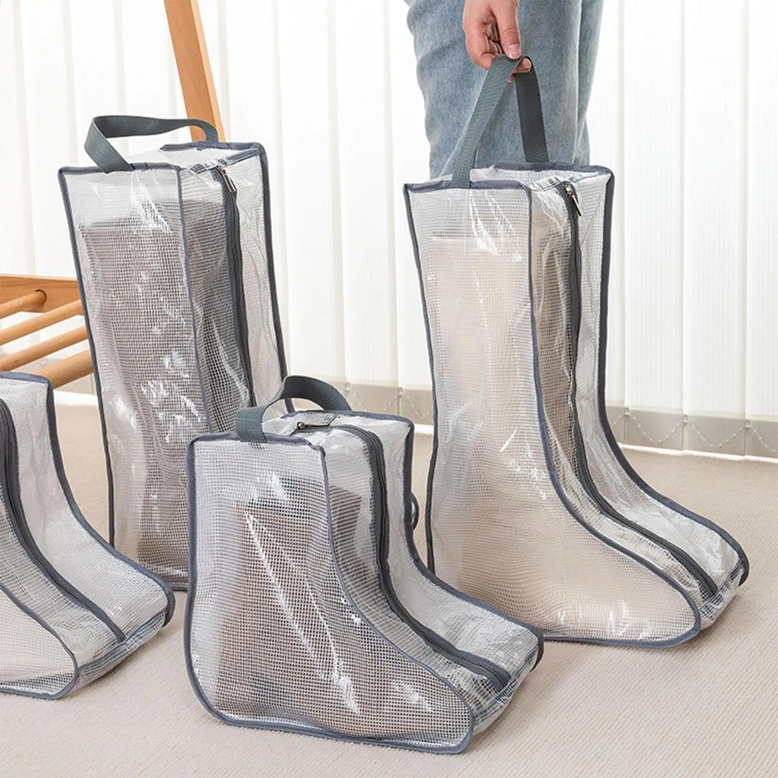 Shoe Storage Bags Transparent Boots Shoes Dustproof Bag Boot Bag