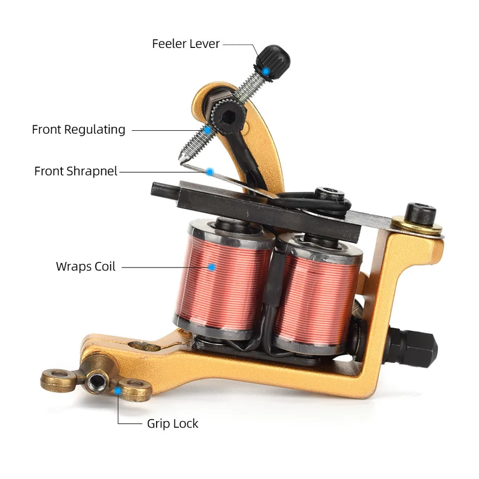 プロフェッショナルタトゥーコイルマシンタトゥーライナーとシェーダー