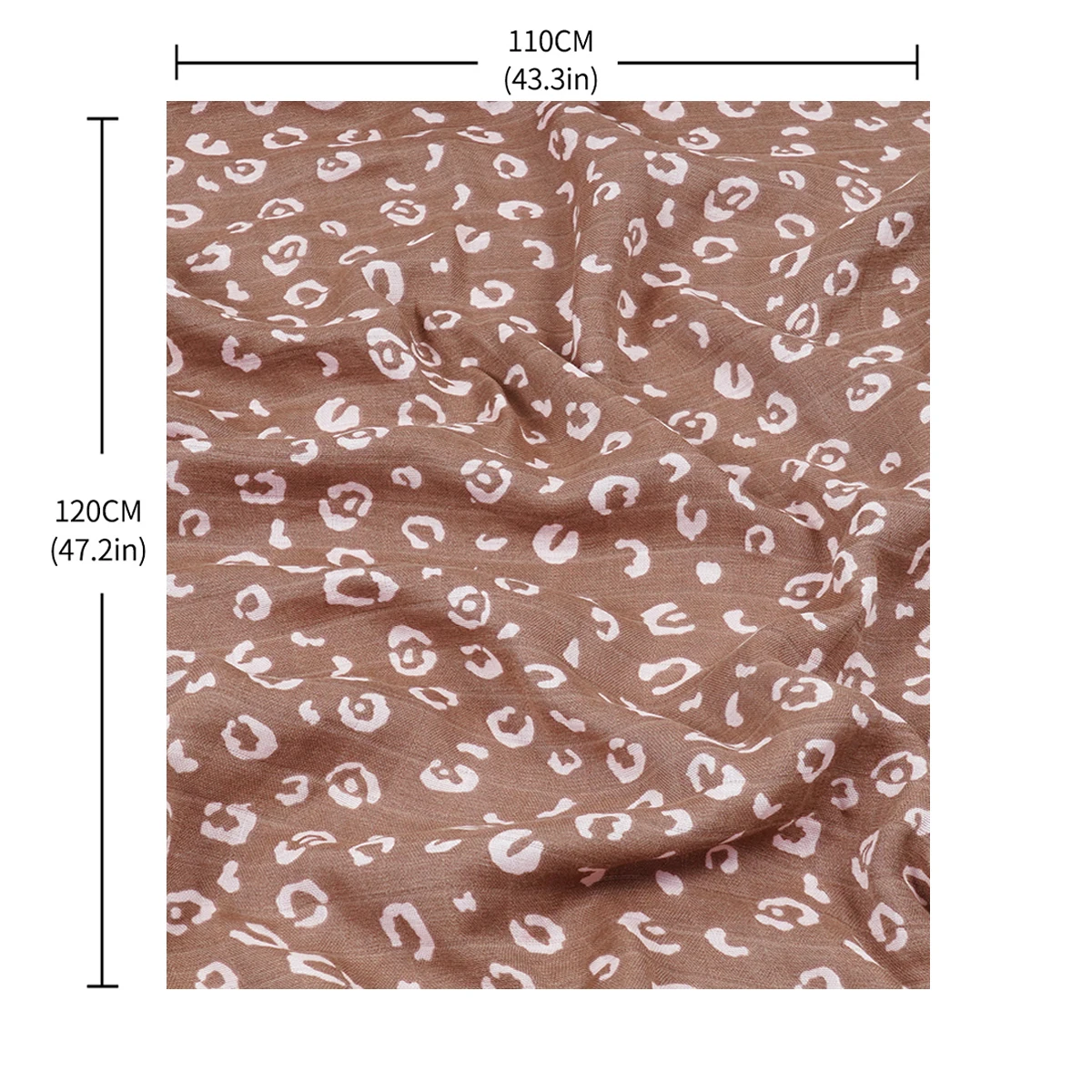 Elinfant Bamboo Cotton Muslin Swaddle Blankets 120*110cm 2 Layers Nursing Cover Newborn Phototgraphy Blankets 2