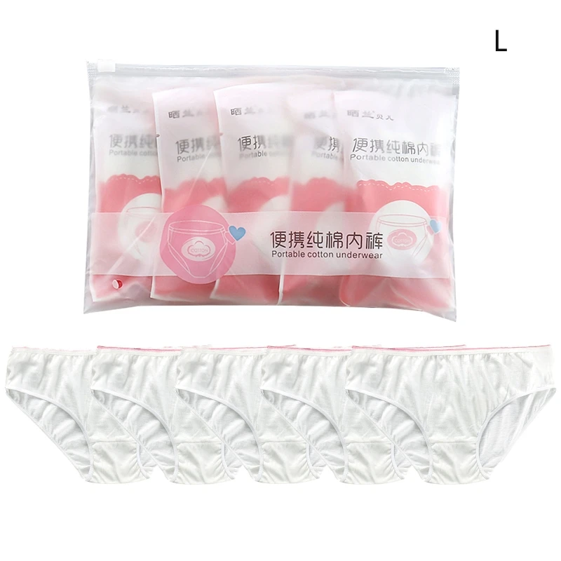 Disposable Panties M/L/X/XL/2XL/3XL 5Pcs Pregnant Women Outdoor Traveling After Washing Underwear Accessory Present P31B