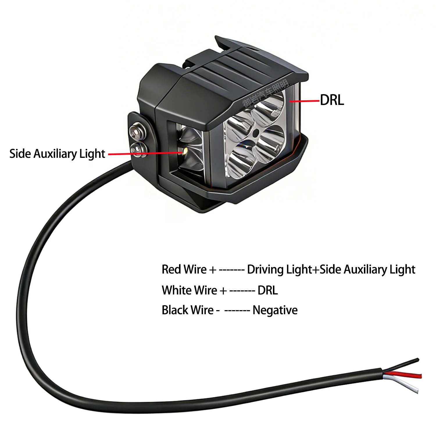 2개 4인치 60W LED 작업등 포드, 양면 슈터 DRL 주행등, 트럭, 픽업, 오프로드 트랙터, SUV, 4WD, 12V, 24V용
