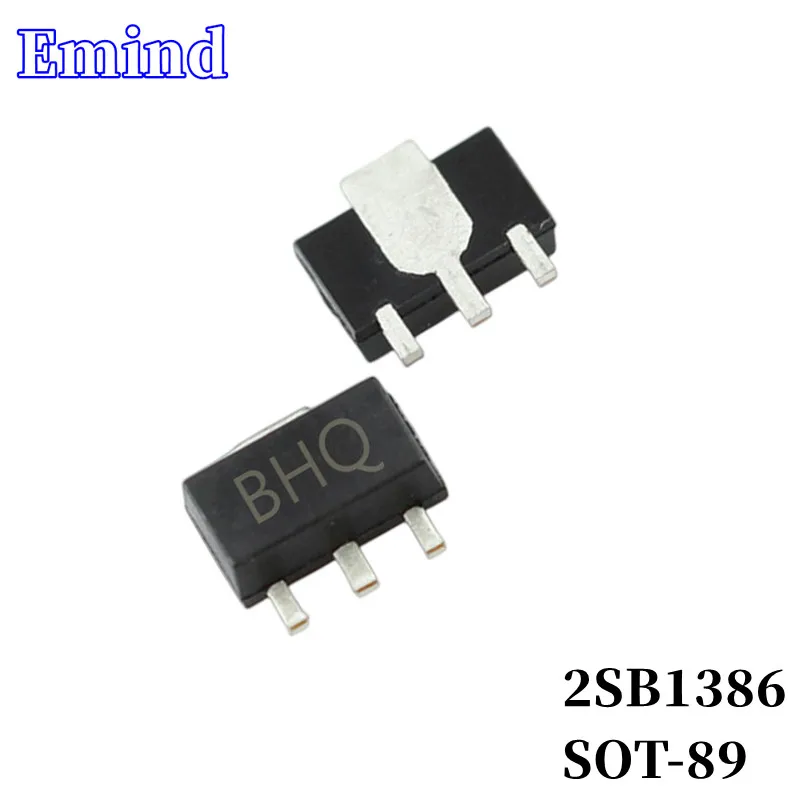 

100Pcs 2SB1386 SMD Transistor Footprint SOT-89 Silkscreen BHQ Type PNP 20V/6A Bipolar Amplifier Transistor