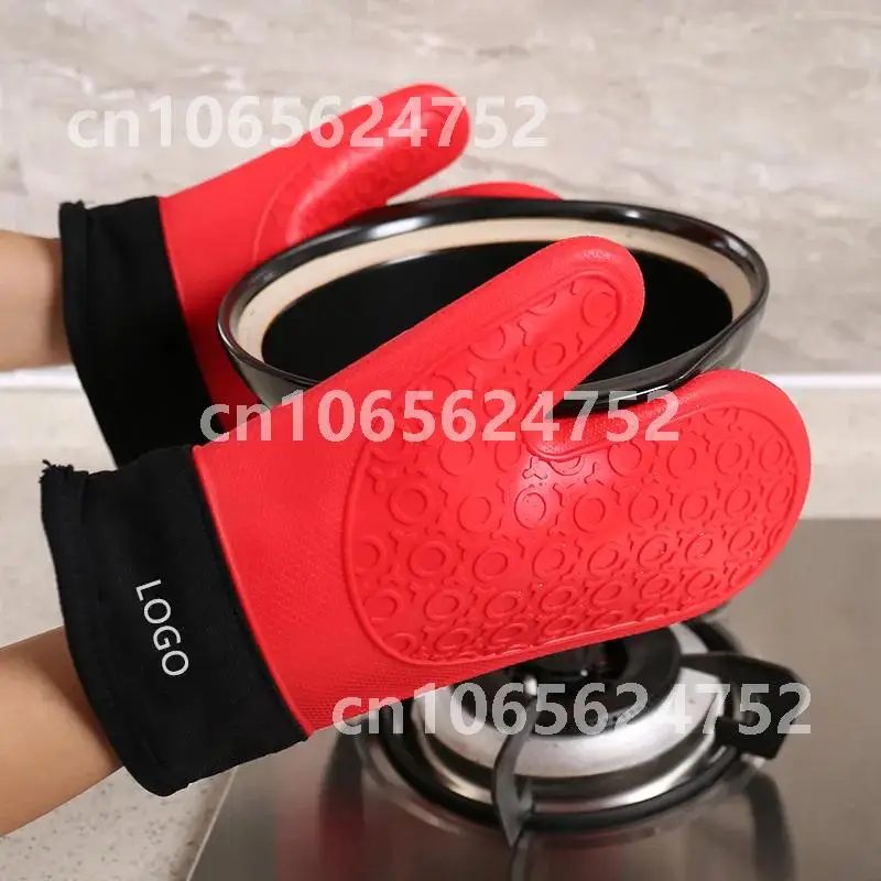 

Gloves Silicone Heat-Resistant Barbecue Cooking Gants Kitchen Silicone Microwave Mittens Oven Glove Home Heat Resistant