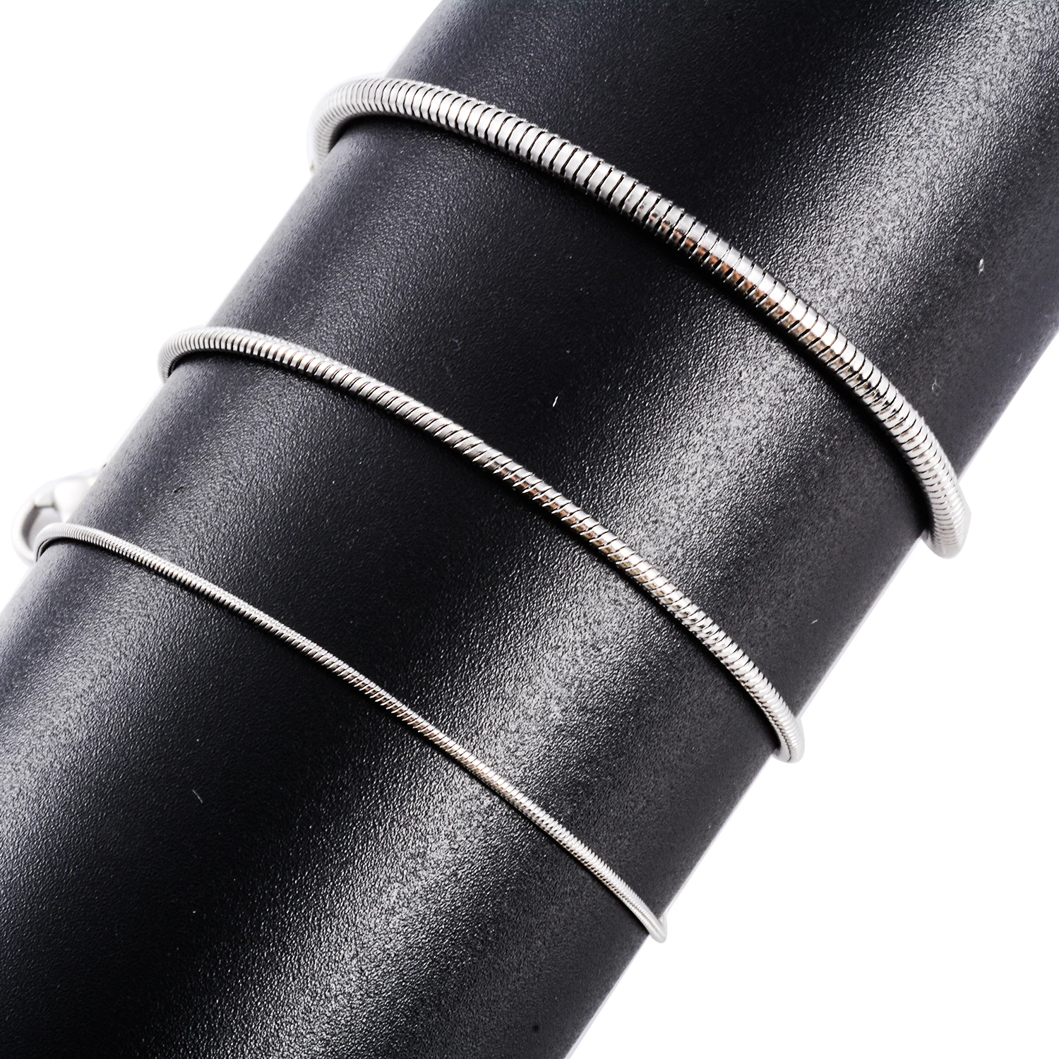 Width 1mm/1.5mm/2.4mm Stainless Steel Snake Tiny Chain Bracelet Extender 3cm Women Men Fashion Jewelry Gift stainless steel bracelet chain bracelet