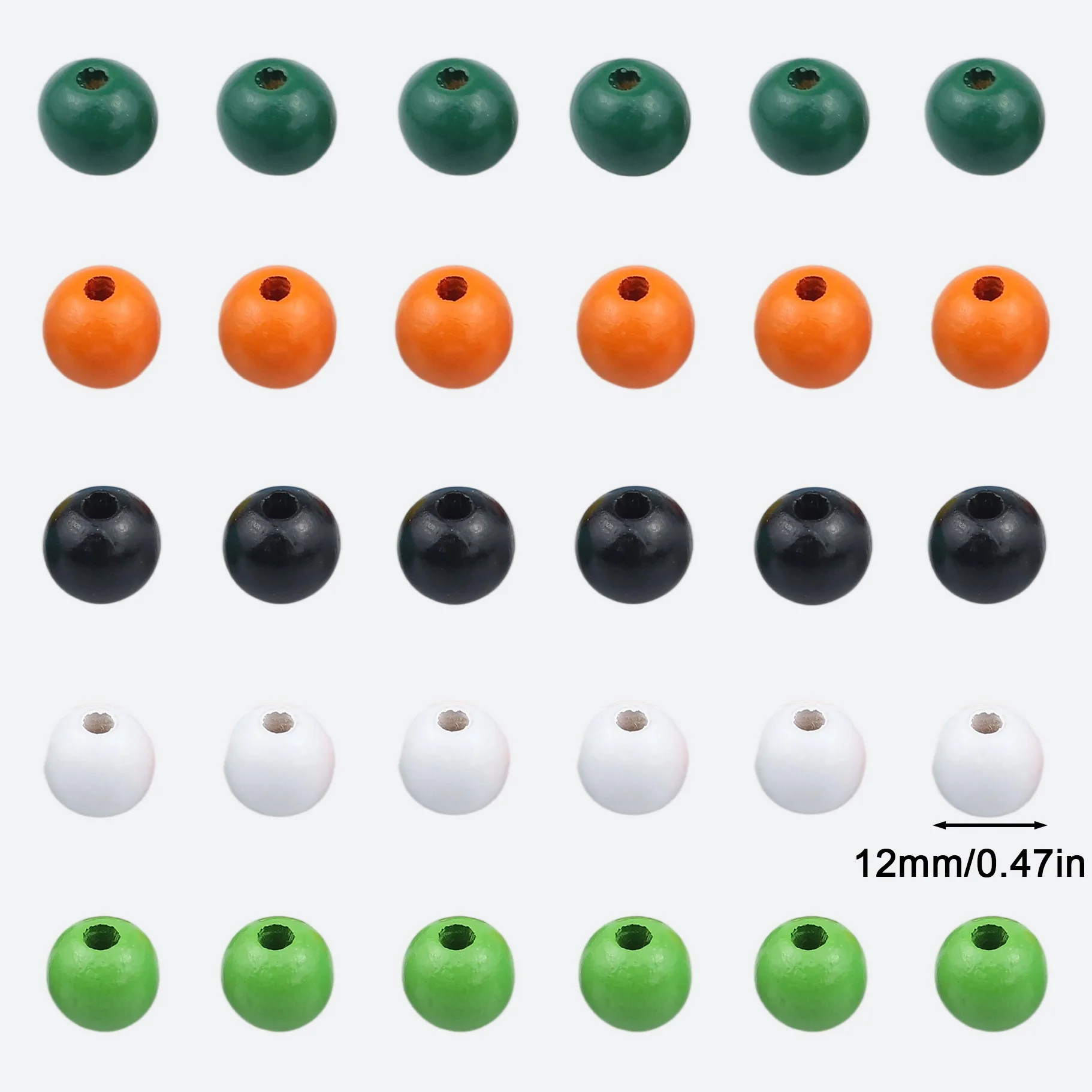 Vibrant Round Wooden Spacer Beads for DIY Jewelry and Accessories