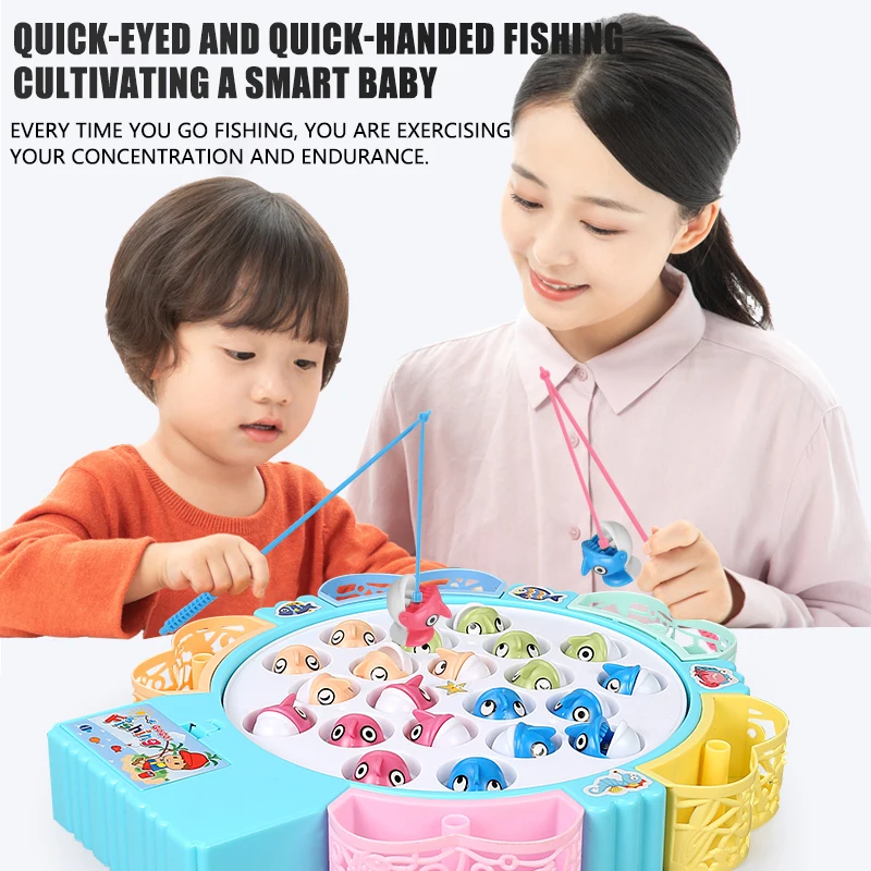 Musical Rotating Fishing Game Plate - Engaging Hand-Eye Coordination Toy