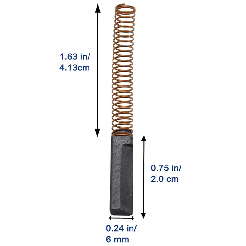 W10380496 Carbon Motor Brushes for KitchenAid Mixers 9706416 W10260958 WPW10380496 PS3495098 AP5178083（2PCS）