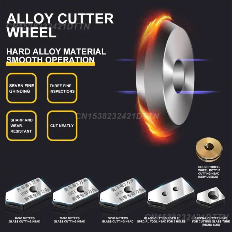 1/2PCS Glass Knife Wine Bottle Cutting High Hardness Metal Roller Car Accessories Glass Cuttings Tools Replacement Parts 6
