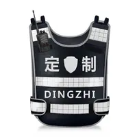 Custom Black Reflective Traffic Control Vest