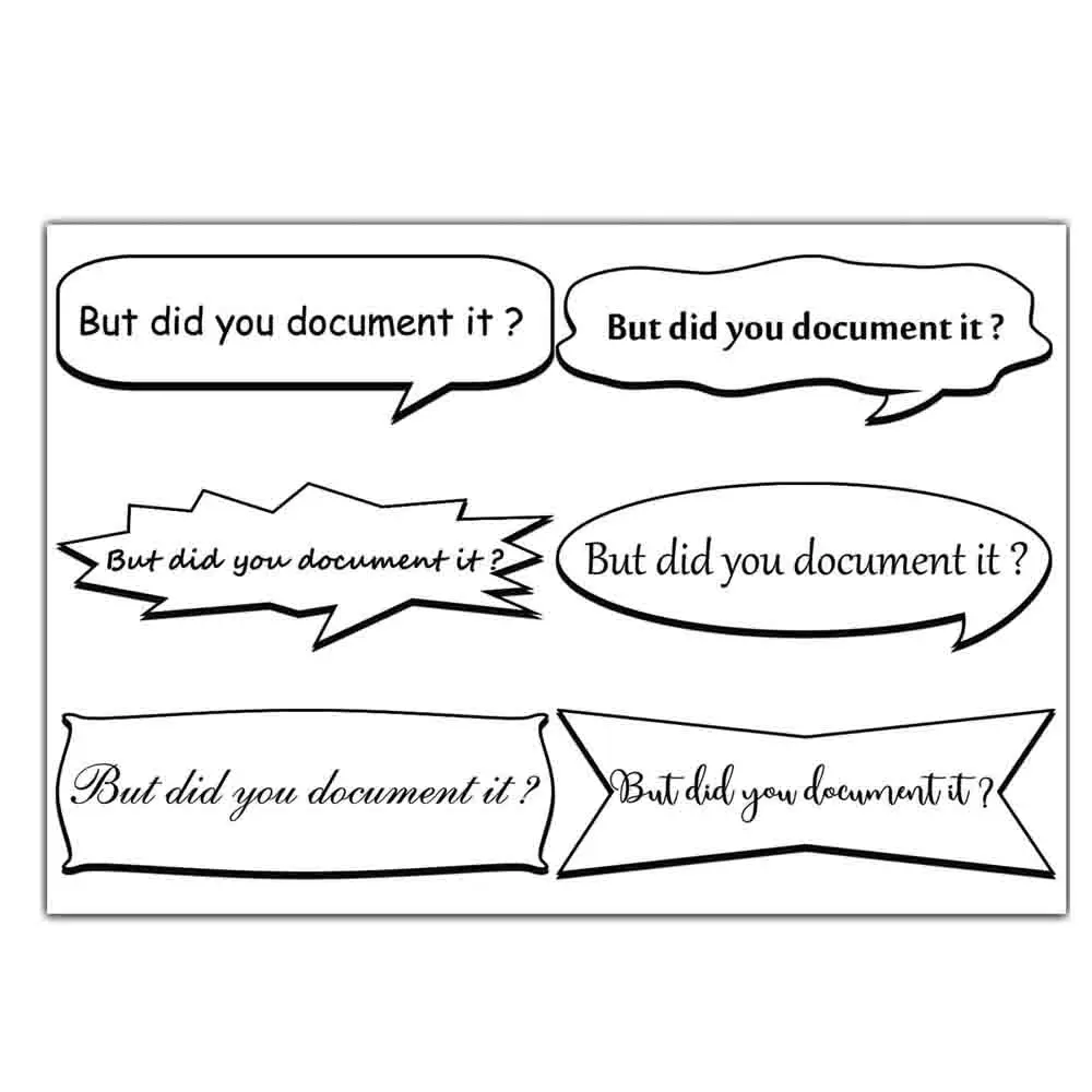 But Did You Document it Sticker 1&times;3inch 6 Design Funny Reminder Decal for Books Laptop Phone Water Bottles Bookish Sticker 60Pcs