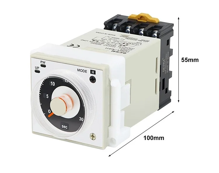 Adjustable H3BA N8H Analog Timer Relay 8 Pin Panel Mount Time Delay Controller 1